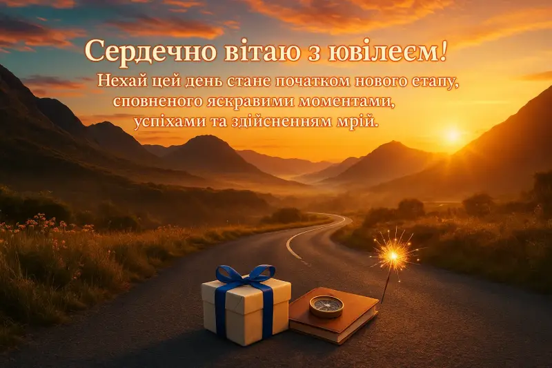 Привітання з ювілеєм для чоловіка в картинках