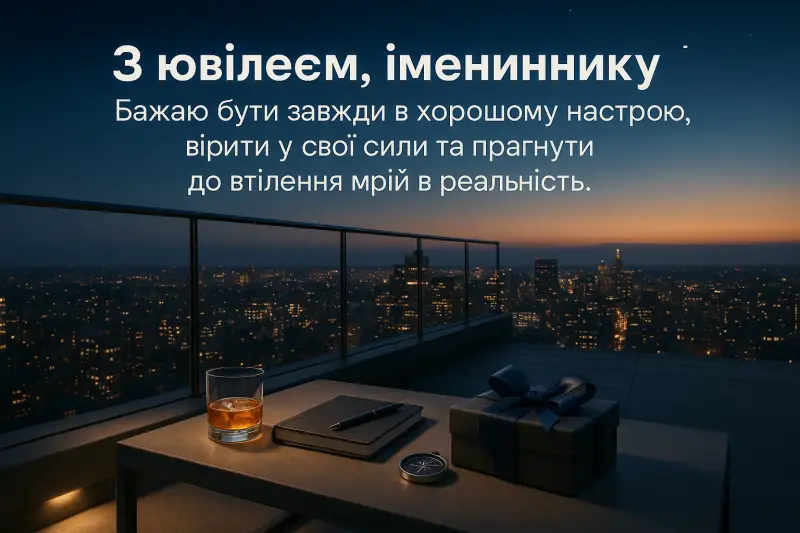 Привітання з ювілеєм для чоловіка в картинках