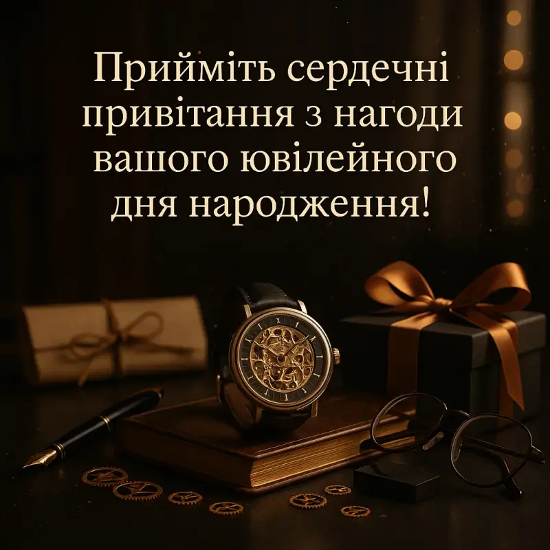 Привітання з ювілеєм для чоловіка в картинках