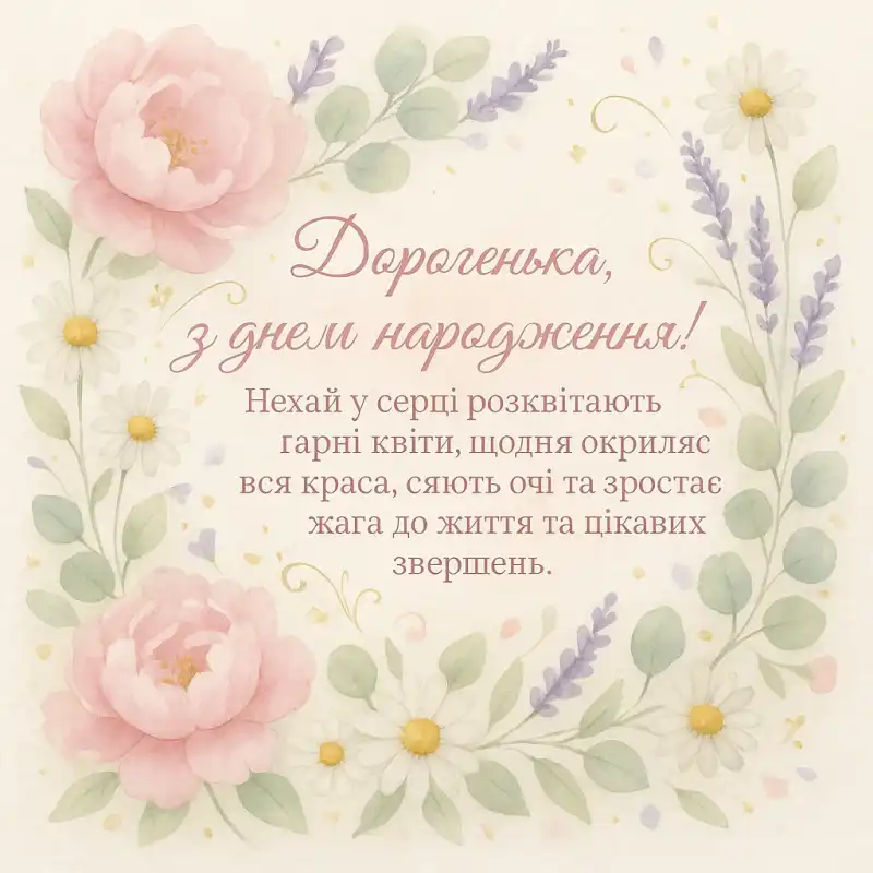 Привітання з днем народження дівчинці
