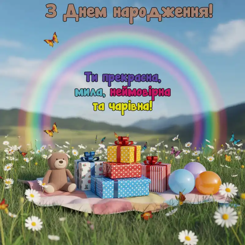 Привітання з днем народження дівчинці