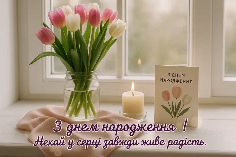 Привітання з днем народження дівчині своїми словами