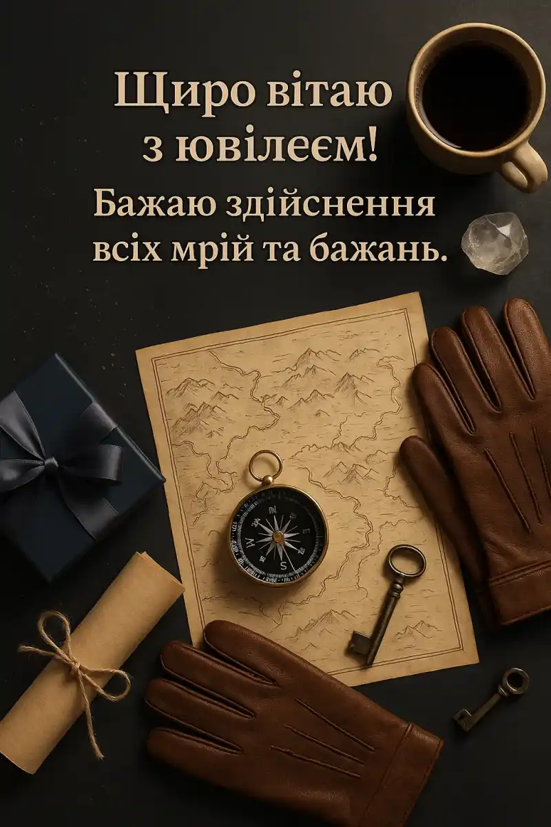 Привітання з ювілеєм для чоловіка в картинках